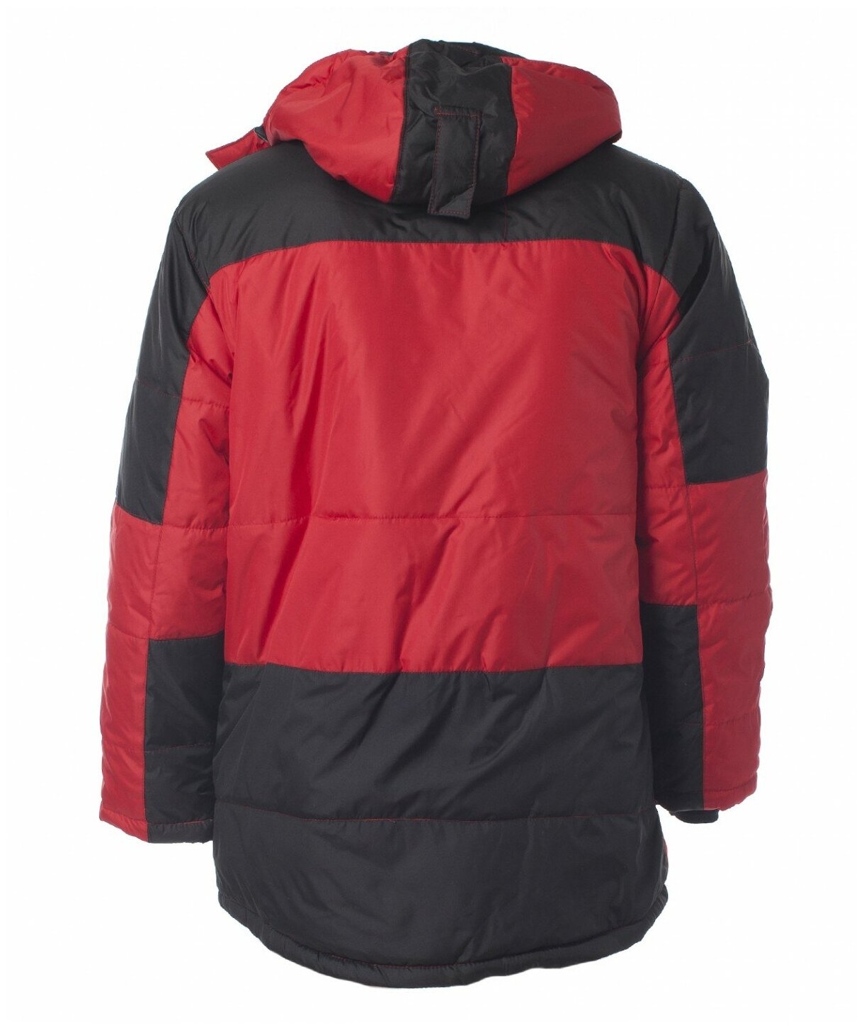 Куртка утепленная "Сити" красная с чёрным. Размер:96-100. Рост:170-176