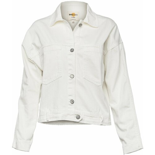 фото Джинсовая куртка , размер 38/40, белый biggdesign fashion