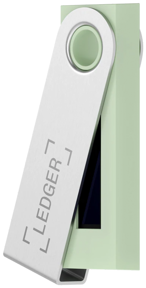 Холодный кошелек для криптовалют Ledger Nano S Jade Green, Нефритово-Зеленый