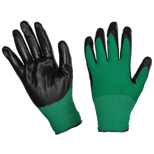 перчатки защитные нейлоновые с нитриловым покрытием размер 8 966120 Перчатки защитные нейлоновые с нитриловым покрытием (р.8)