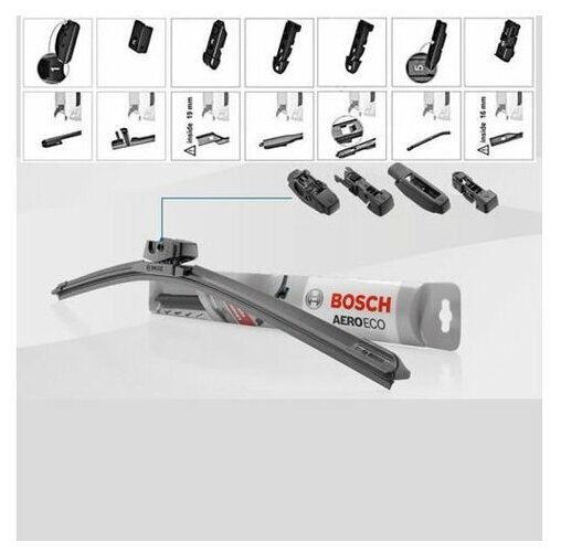 Щетка стеклоочистителя Bosch AeroEco 650мм/26", бескаркасная, 1 шт, 3397015583