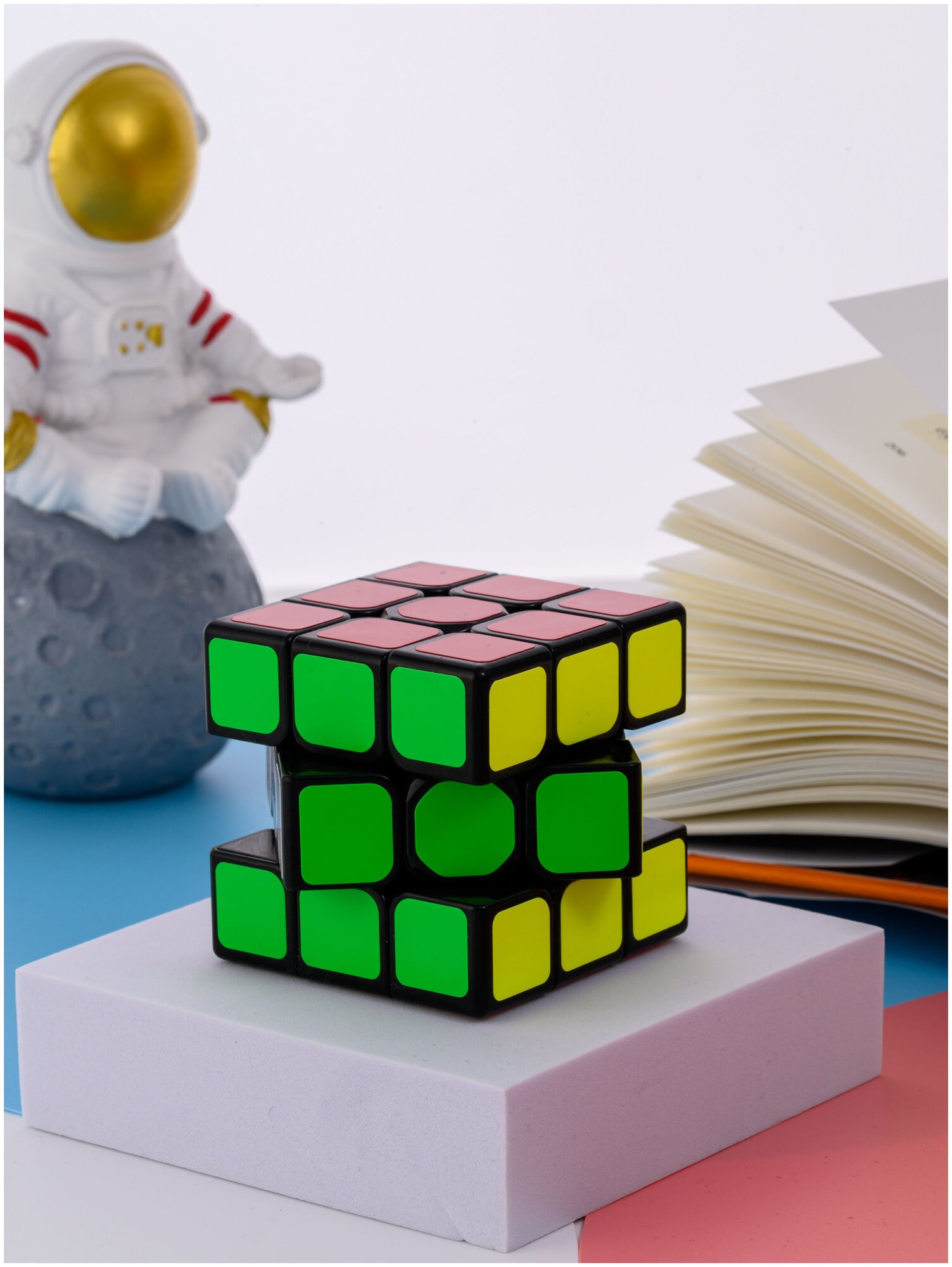 Кубик Рубика бюджетный классический QiYi (MoFangGe) 3x3x3 Sail W, black — фото 1