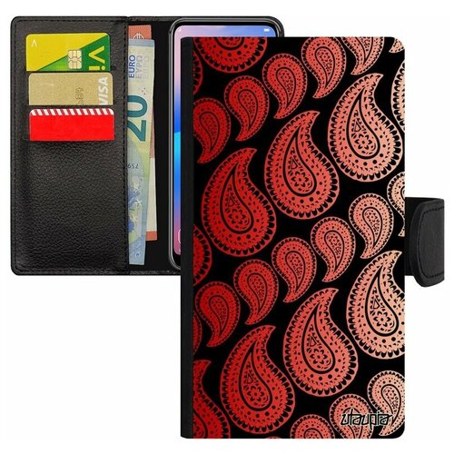 фото Чехол книжка на мобильный iphone 8 plus, "кружевной узор" цветы ажур utaupia