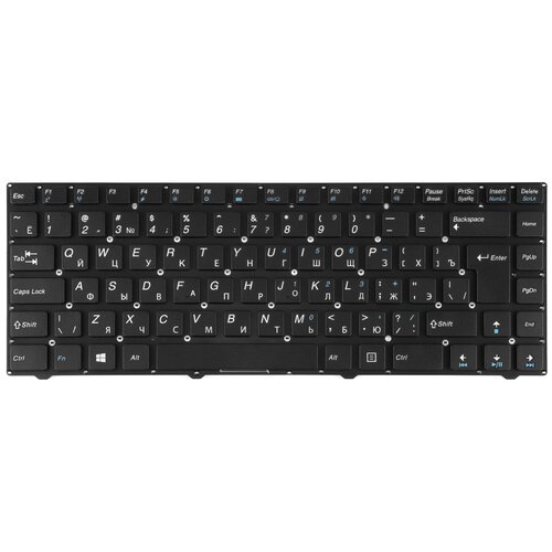 Клавиатура для ноутбука DNS Pegatron B14Y Clevo W740 черная с рамкой 833₽