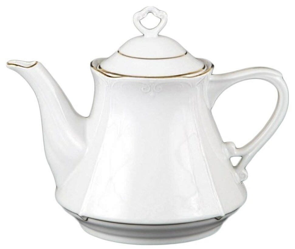 фото Заварочный чайник 1,1л Cmielow "Камелия /Отводка золото" / 111545
