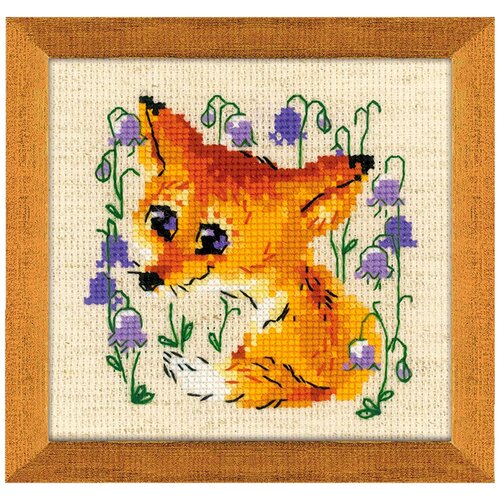 фото Набор для вышивания riolis сотвори сама 1776 маленький лисёнок 13 х 13 см 2 шт. риолис