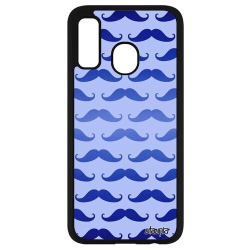 фото Защитный чехол на мобильный // galaxy a40 // "усы" мистер дизайн, utaupia, голубой
