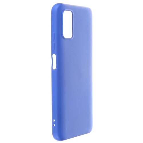 фото Чехол df для poco m3 с микрофиброй silicone blue pooriginal-03 df-group