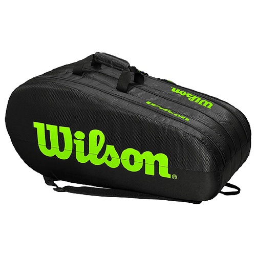 фото Сумка wilson team 3 comp 15r (черный/зеленый)