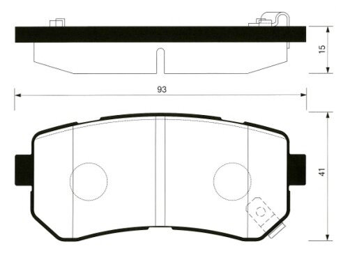 SANGSIN колодки тормозные ЗАД KIA RIO 05 SP1187 - фотография № 1