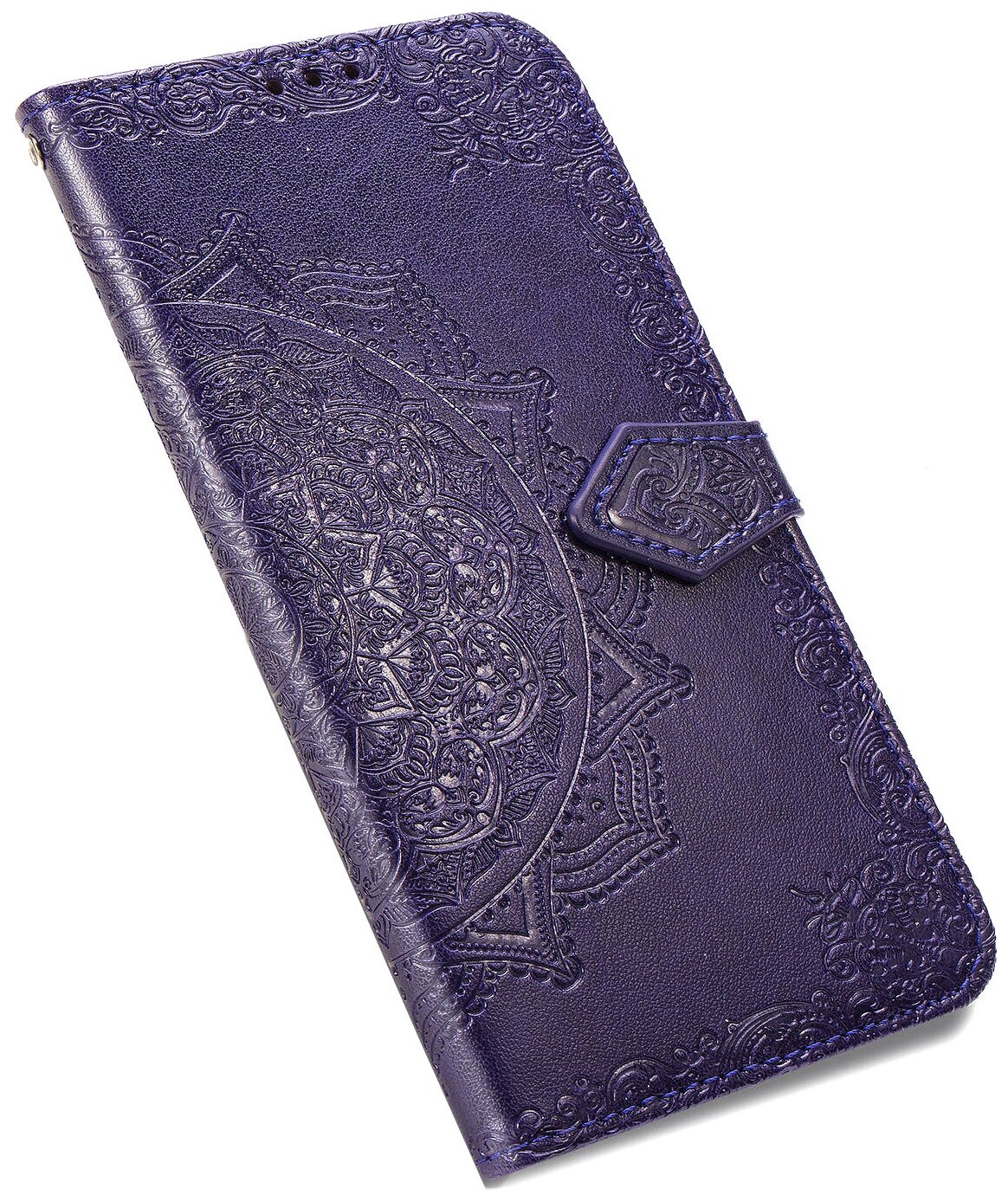 Чехол-книжка MyPads для Huawei Honor 9A (MOA-LX9N) / Honor Play 9A фиолетовый с красивыми загадочными узорами женский детский прикольный необычный