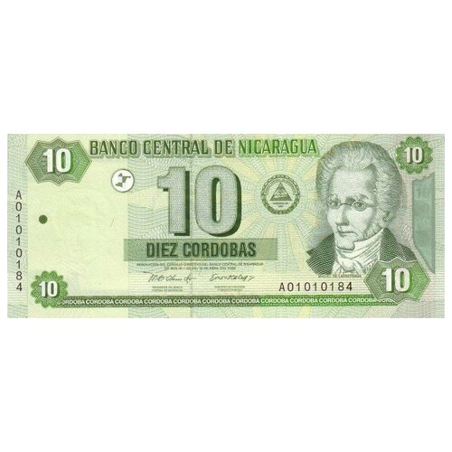 Никарагуа 10 кордоба 2002 г «Мигель Ларраньяга» UNC никарагуа 10 кордоба 1979 unc pick 134