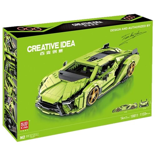 Конструктор Mould King Creative Idea 10011 Lamborghini Sian Verde, 1133 дет.