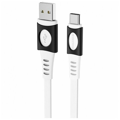 Кабель USB - Type-C Borofone BX35, Carib, 1.0м, цвет белый