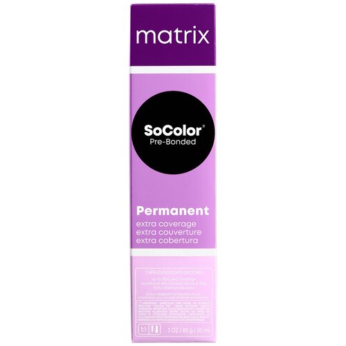 Matrix SoColor Pre-Bonded перманентый краситель для покрытия седины Extra Coverage, 505NA светлый шатен натуральный пепельный, 90 мл