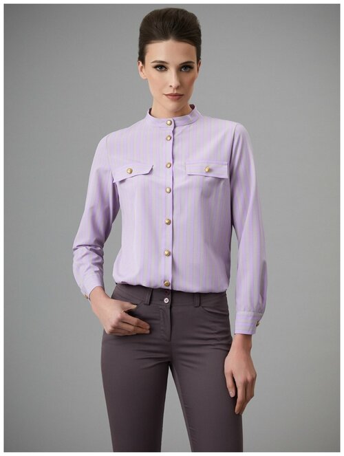 Блуза  Арт-Деко, размер 50, фиолетовый