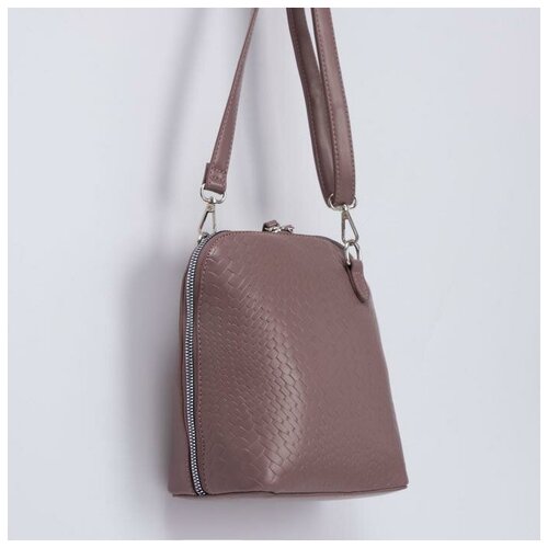 фото Сумка деловая, отдел на молнии, 4 наружных кармана, длинный ремень, цвет коричневый нет бренда