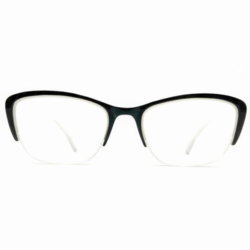 Готовые очки для зрения с диоптриями, для дали, корригирующие женские -3.50, черно-белые, Восток 0057, пластиковые, полуободковые