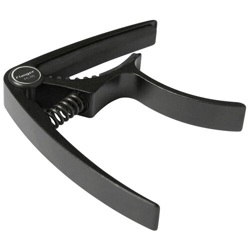 Каподастр универсальный, для всех типов гитар. Прочный алюминиевый сплав. Чёрный. Flanger