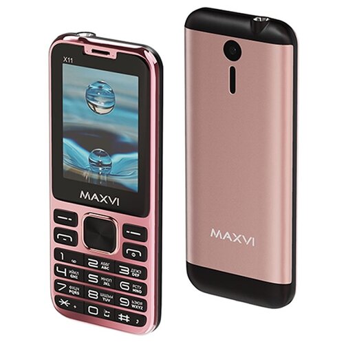 Телефон MAXVI X10, SIM+micro SIM, розовое золото