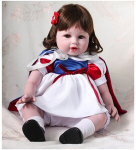 Фото Kaydora Мягконабивная кукла Реборн (Reborn Dolls) - Брюнетка в карнавальном платье (56 см)