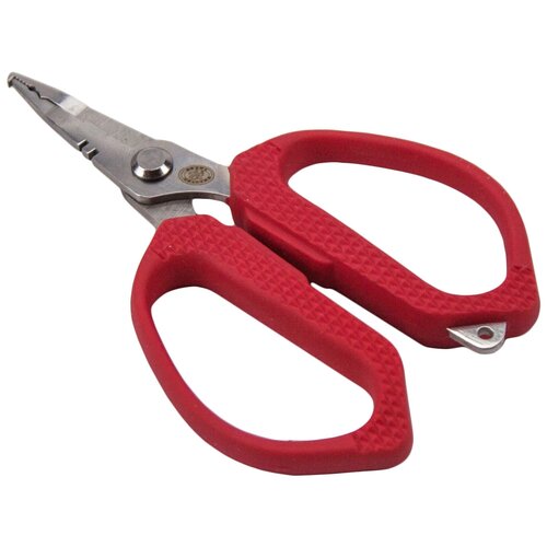 Ножницы многофункц. Grows Culture FISHING SCISSORS 120 мм, цв. Красный (нерж. сталь), GC-X409 carp fishing tools multifunction scissors fishing braid line cutter portable fishing scissors fishing lure bait foam cutter tool