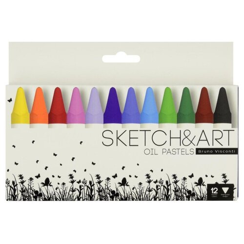 Пастель масляная SKETCH&ART мелки трехгранной формы 12цв 31-0006