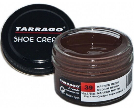 Крем-банка Tarrago SHOE Cream TCT31 для гладкой кожи, цвет средне-коричневый, 50мл.