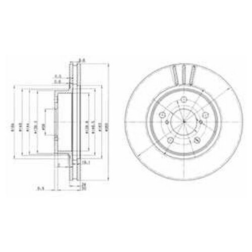 фото Bg2767_диск тормозной передний!\ subaru impreza/legacy 1.6-2.0 89> delphi bg2767