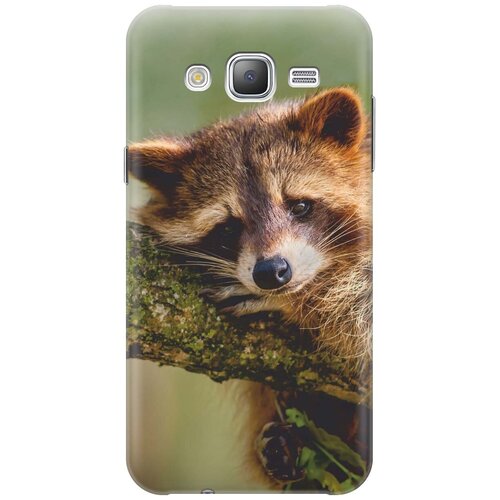 фото Силиконовый чехол на samsung galaxy j5 (2015) / самсунг джей 5 2015 с принтом "задумчивый енот" gosso