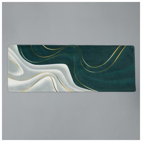 фото Коврик 45х120 см "камень" цвет зеленый 6073548 доляна