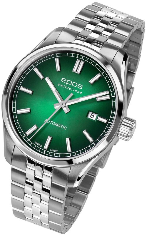 Наручные часы Epos Passion, серебряный, зеленый