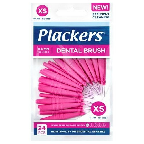 Межзубные ершики Plackers Dental Brush XS, 0.4 мм