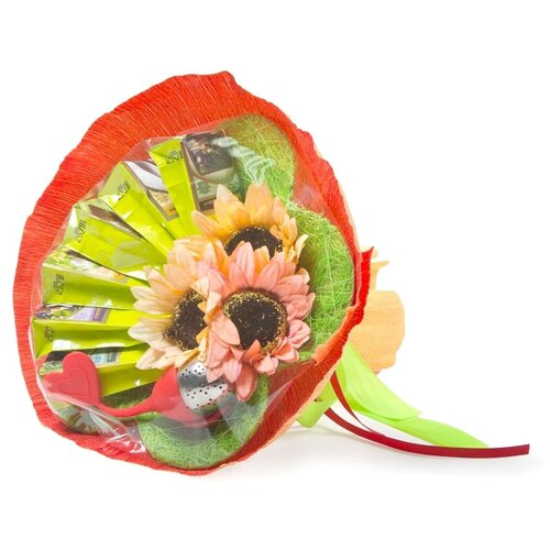 фото Чайный набор чайный букет рчк "подсолнухи" (30гр.*6шт.+ сито) чай листовой подарочный русская чайная компания