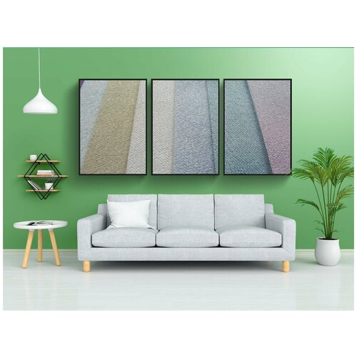 фото Набор модулных постеров для интерьера "опал, ткань, вышивка крестом" 60x90 см. в тубусе, без рамки lotsprints