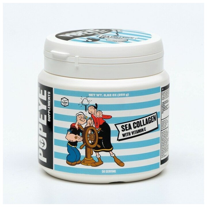 Витамины POPEYE , SEA COLLAGEN c витамином С , 250 г