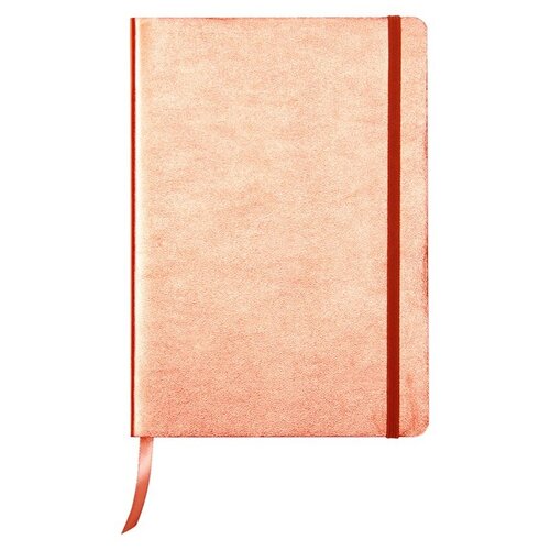 фото Записная книжка clairefontaine a5, 72 листа, кожа, "cuiris, copper", 90 г/м2, на резинке, ляссе, карман (400095c)