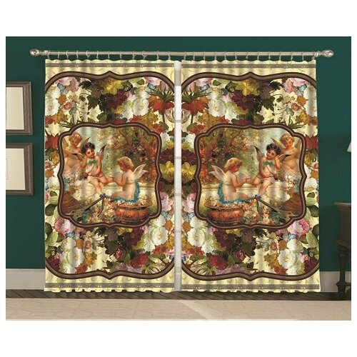 фото Комплект штор ангелочки беж 150*270 (2 шт.) мартекс
