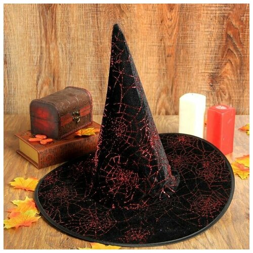фото Карнавальная шляпа "паутина", цвет красный./в упаковке шт: 1 страна карнавалия