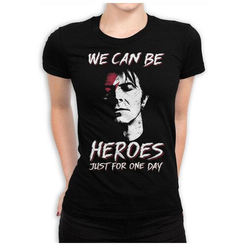 фото Футболка design heroes дэвид боуи - heroes женская черная m