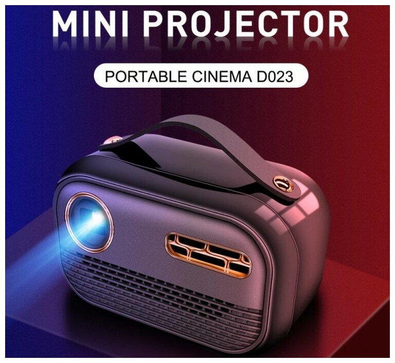 Мини проектор Everycom D023 LED DLP аккумулятор 5000 мАч Android 5G WIFI Bluetooth