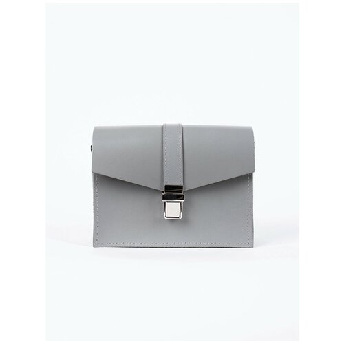 фото Женская кожаная поясная сумка серая a009 grey mini divalli