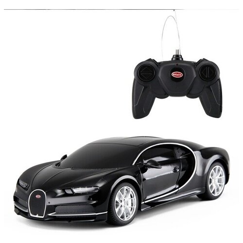 Машина радиоуправляемая Rastar 1:24 Bugatti Chiron, Черный (76100B)