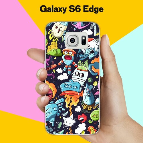 Силиконовый чехол на Samsung Galaxy S6 Edge Пак / для Самсунг Галакси С6 Эдж силиконовый чехол на samsung galaxy s6 edge самсунг галакси с 6 эдж скалолаз в космосе прозрачный