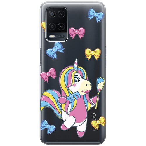 Силиконовый чехол с принтом Lady Unicorn для Oppo A54 / Оппо А54 силиконовый чехол с принтом true queen для oppo a54 оппо а54