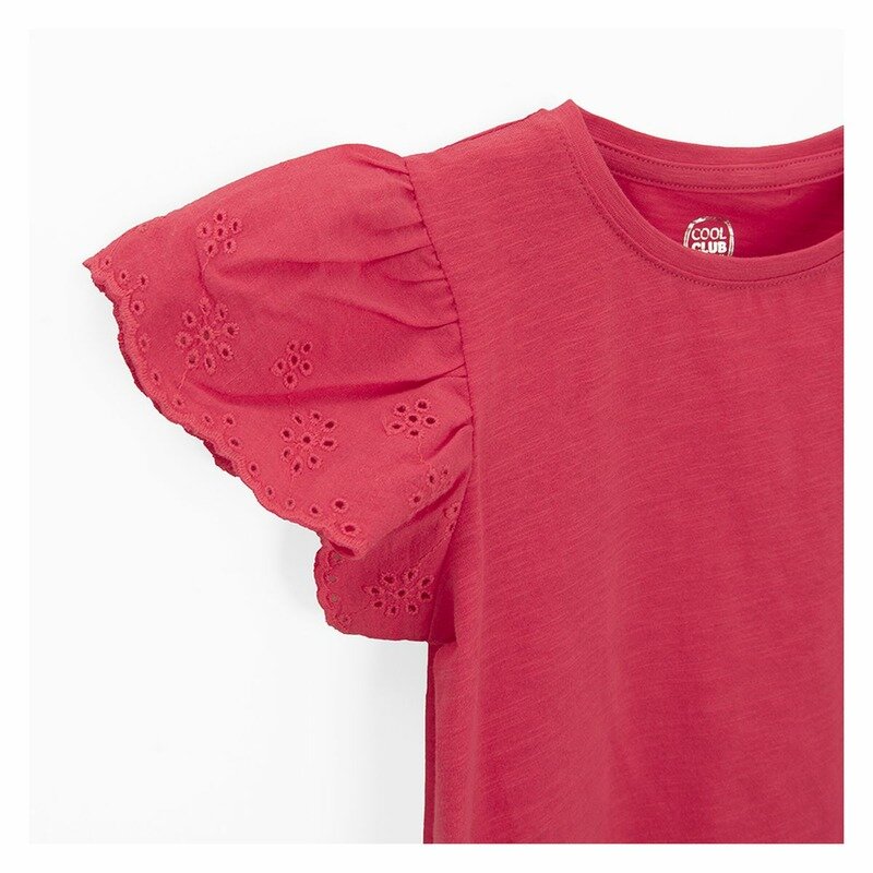 Футболка COOL CLUB, размер 128, темно-розовый — фото 1