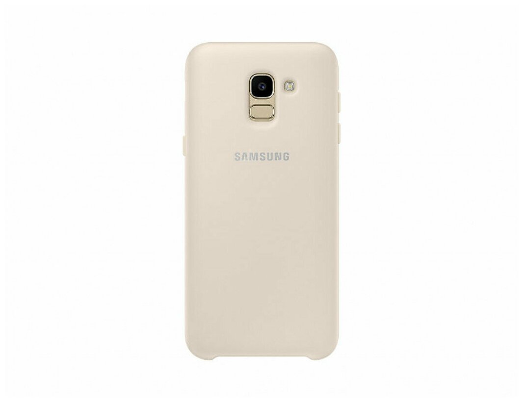 Чехол-накладка Samsung EF-PJ600CFEGRU Dual Layer Cover для Samsung Galaxy J6 (2018) золотистый