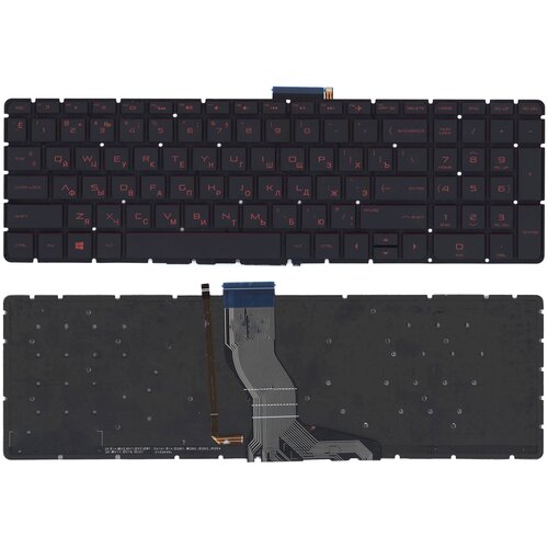Клавиатура для ноутбука HP Omen 17-W000 черная с красной подсветкой 1970₽