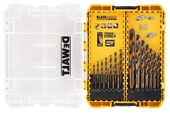 Набор сверл по металлу (21 шт.) HSS-R DT70755-QZ DeWalt