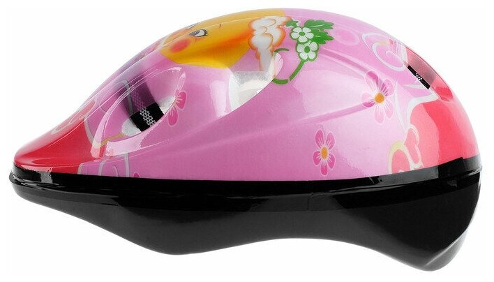 Шлем защитный детский ONLYTOP OT-501, обхват 52-54 см, цвет розовый